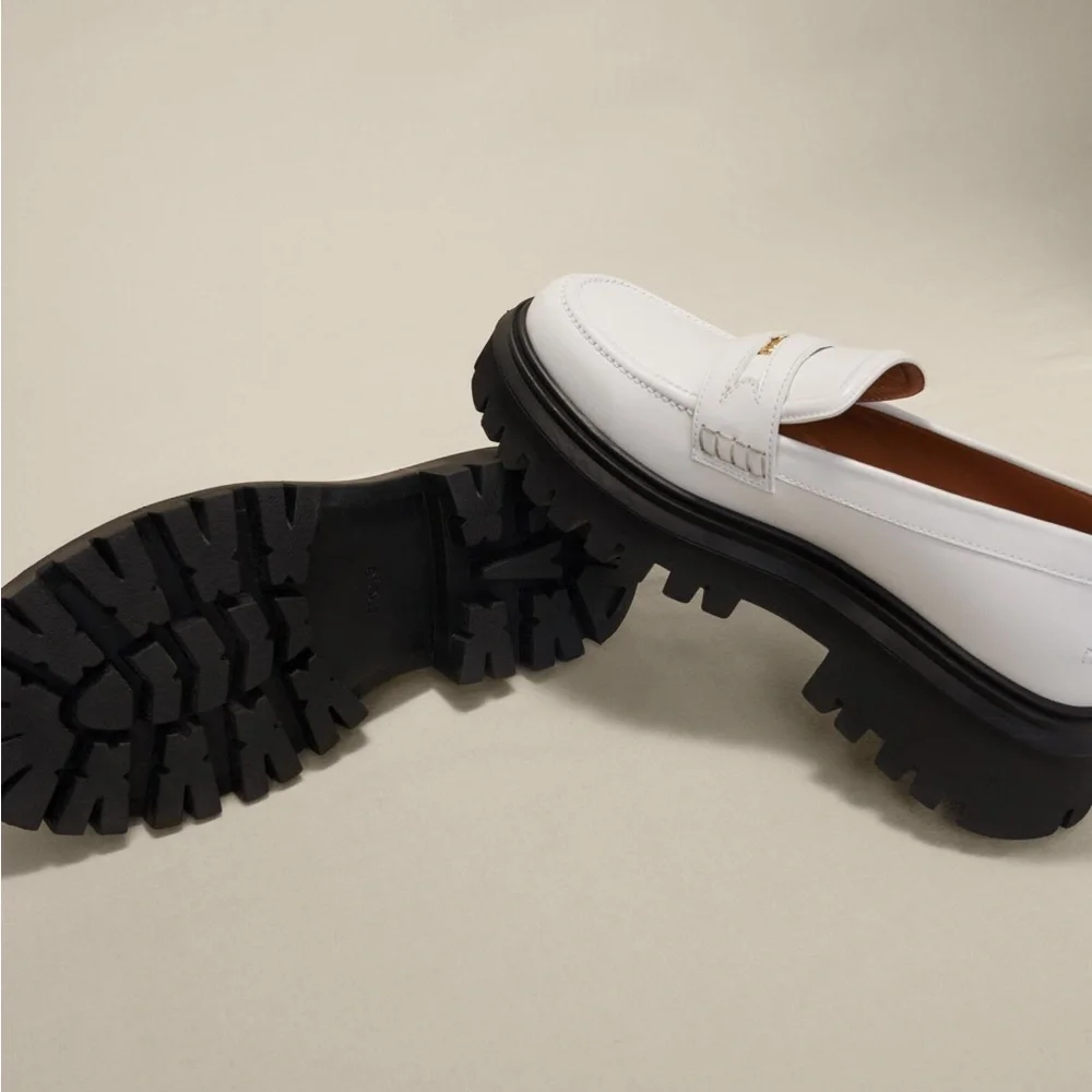 MAJE White Leather Loafers - Brand new in box - CURRENTLY ON SITE FOR $400+ - Picture 4 of 11